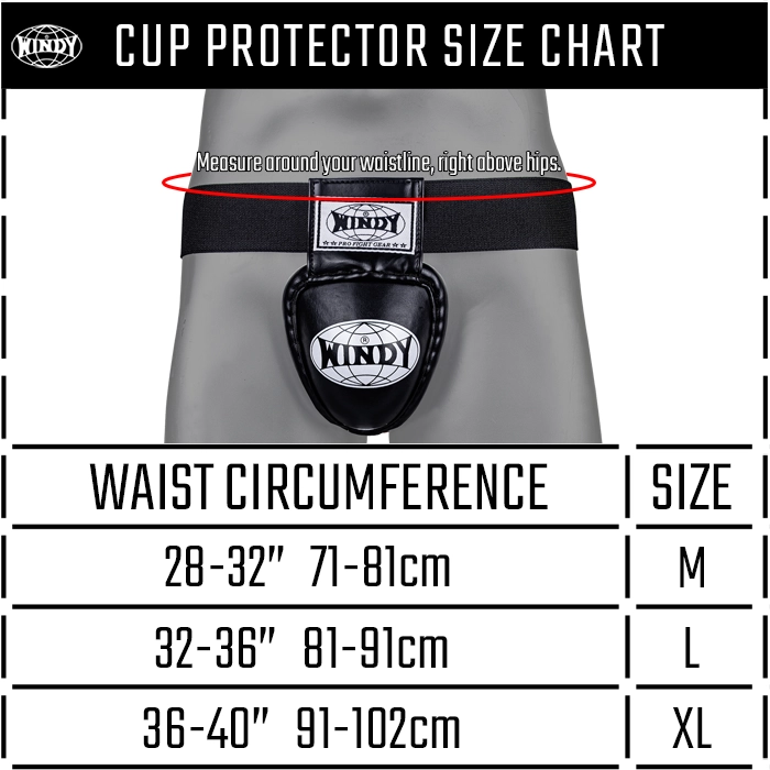 Windy cup protector size chart